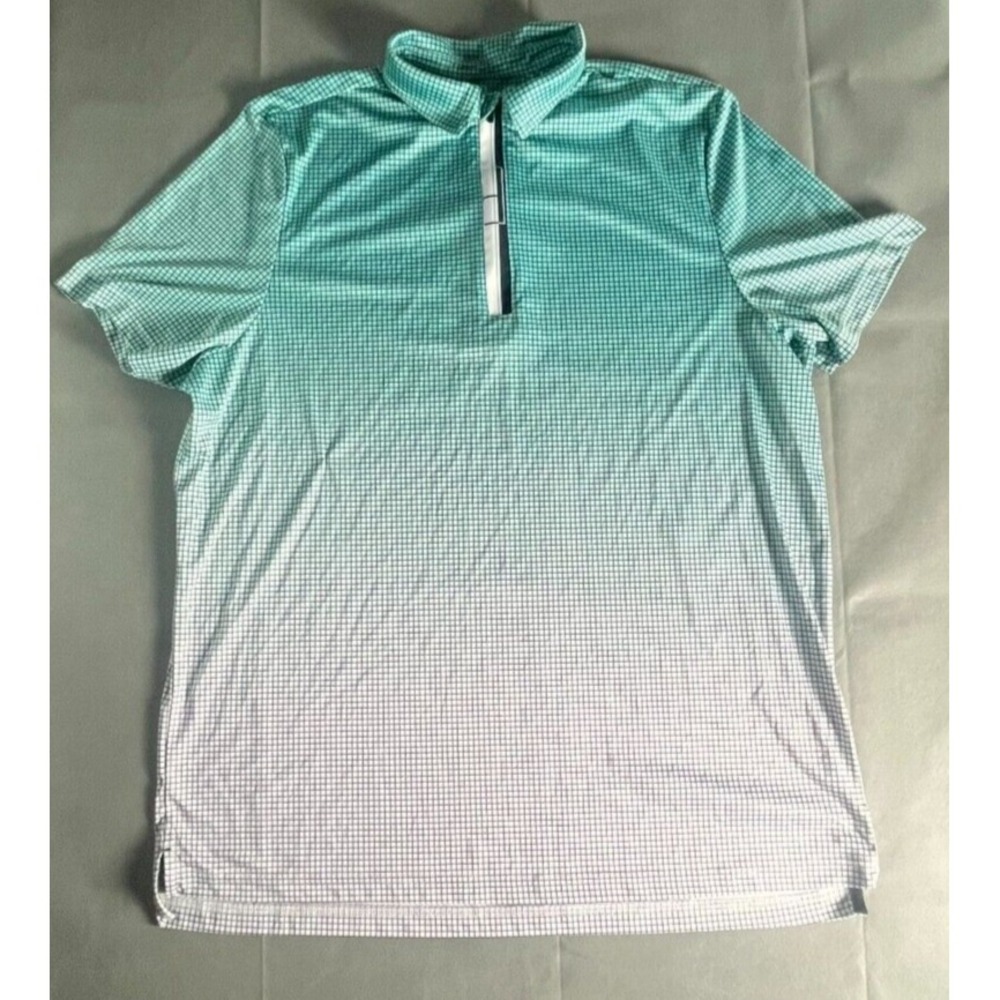 Jamie Sadock Mint Polo T-Shirt Men's XL Collared Short Sleeve 1/4 Zip Pullover